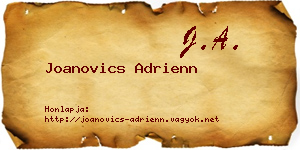 Joanovics Adrienn névjegykártya