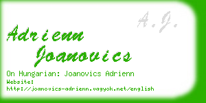 adrienn joanovics business card